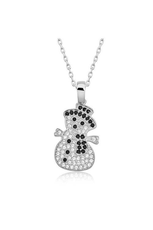 Gümüş Kardan Adam Kadın Kolye