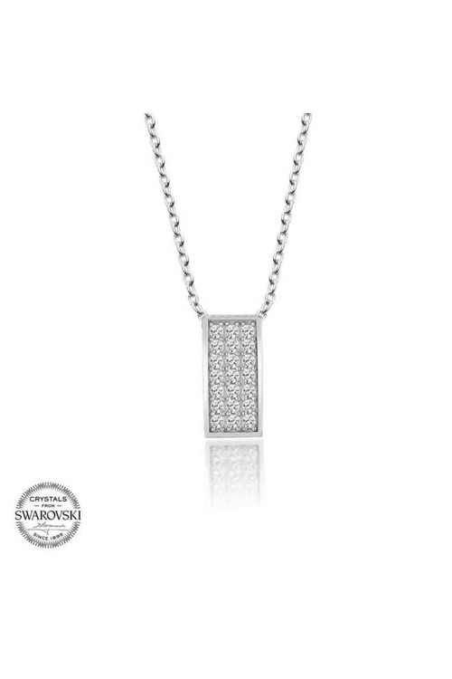 Swarovski Taşlı Gümüş Sırataş Kolye