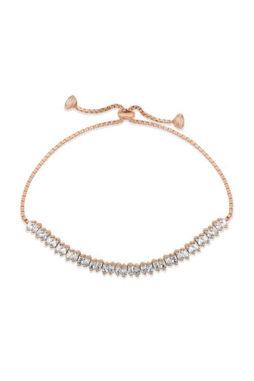 Gümüş Baget Taşlı Su Yolu Asansör Bileklik