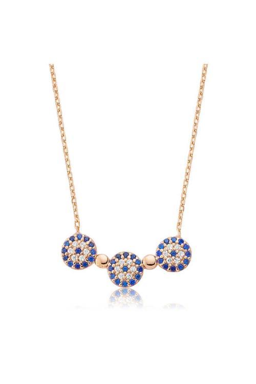 Gümüş Nazarlı  Kolye