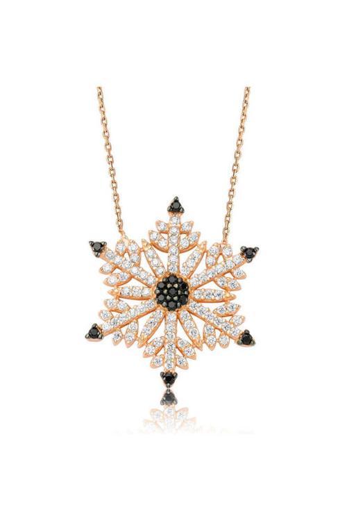 Gümüş Kar Tanesi Kolye