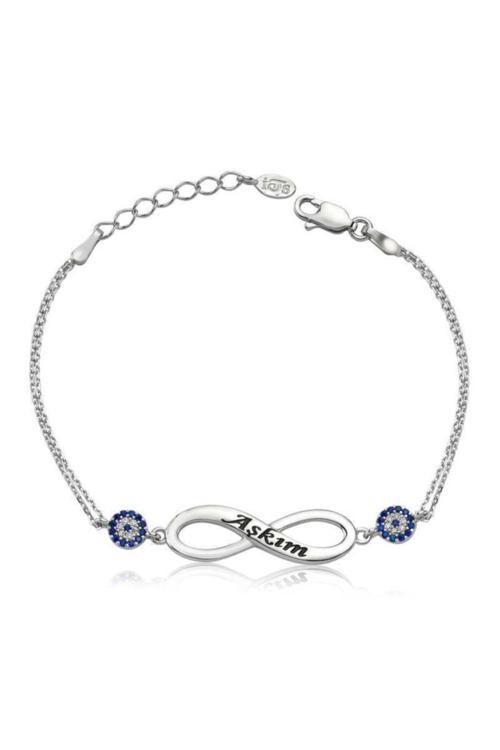 Gümüş Sonsuzluk Aşkım Bileklik