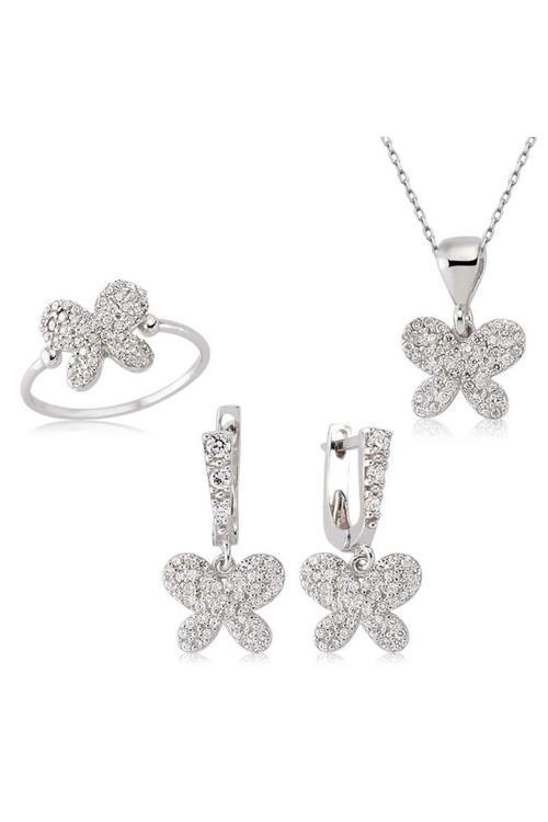 Gümüş Kelebek Set