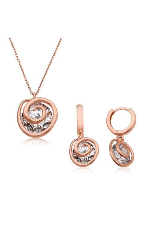 Selenavm & Gümüş Aşk Döngüsü Set & Taşlı Setler & Kadın Setleri & 925 Ayar