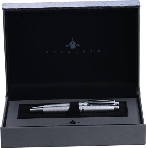 Steelpen 2711 Dolma Kalem + Tükenmez Kalem Set Mat Krom