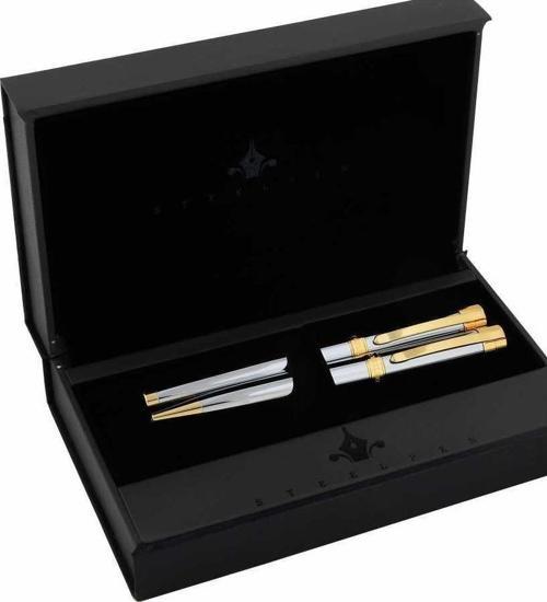 Steelpen 286 Capital Dolma Kalem + Tükenmez Kalem Set Gold