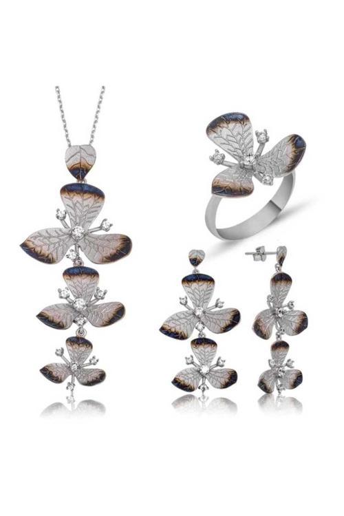 Gümüş Çiçek Set