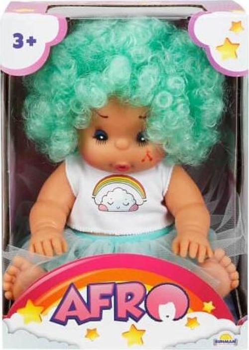 Oyuncak Afro Bebek 23Cm Renkli Kıvırcık Saçlı S00020040 (Karışık Renk 1 Adet)