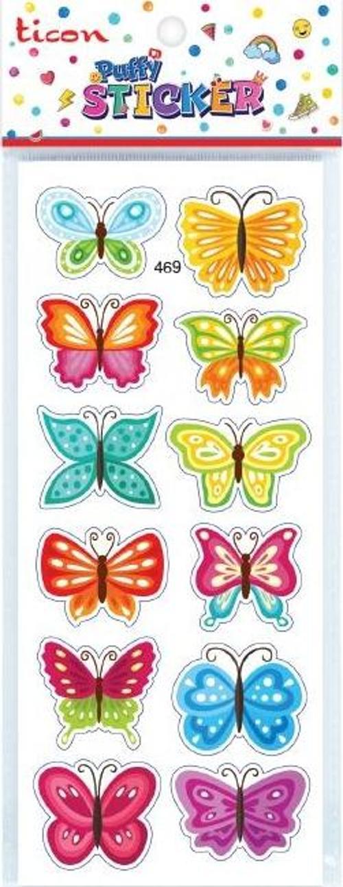 Puffy Sticker Kelebek Tps-007/17 348914 (20 Li Paket)