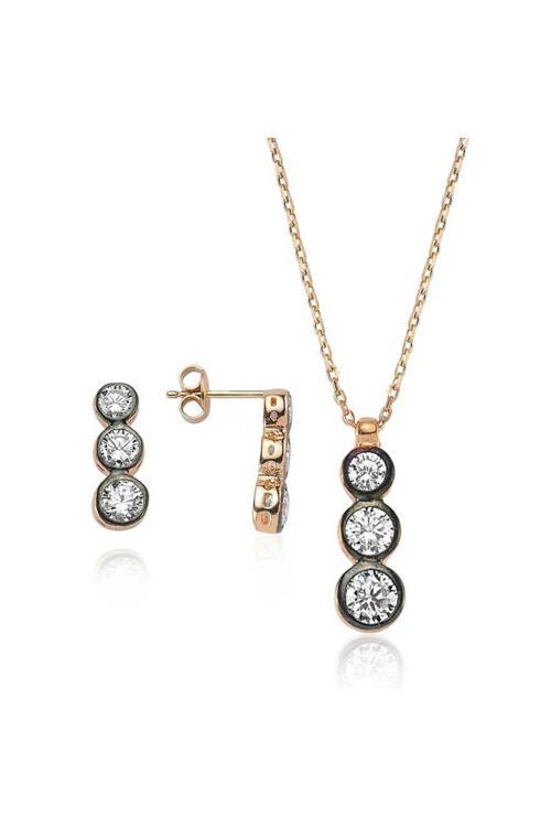 Gümüş Üç Taş Tria Set