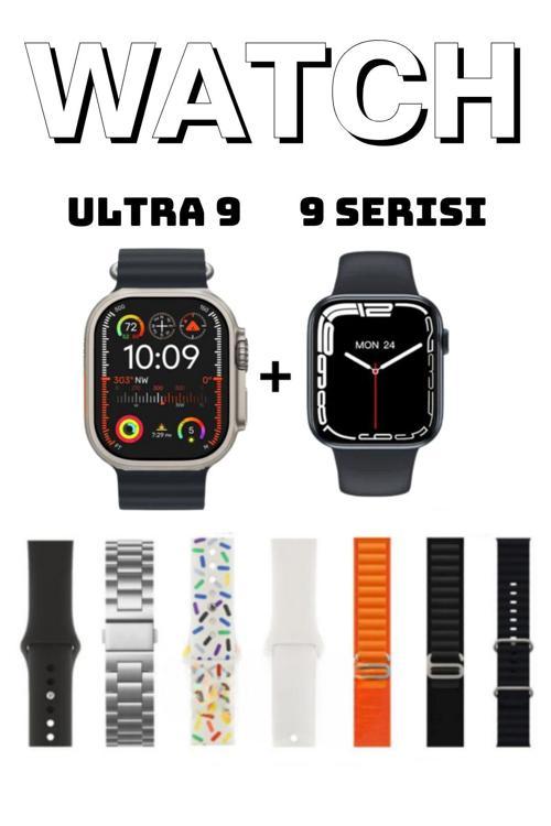 Watch Ultra 2 + Watch 9 İ50 Suit Max 7 Kordonlu Akıllı Saat