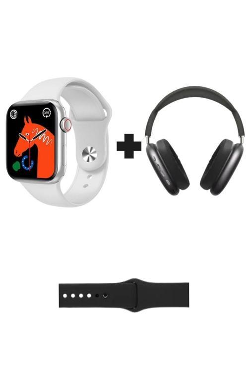Watch 8 Series Akıllı Saat + P9 Bluetoothlu Kulaküstü Kulaklık İkili Paket Ekstra Kordon Hediyeli