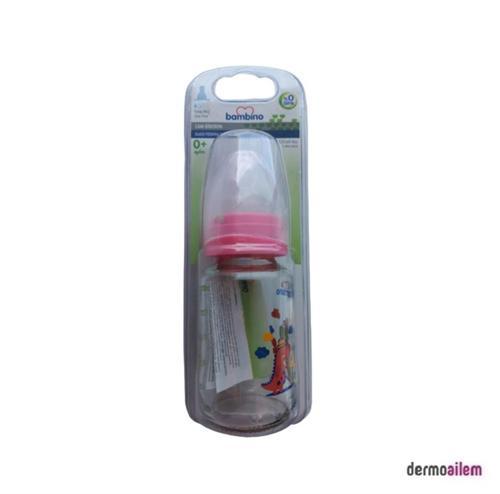 Cam Biberon 125 Ml Pembe Dinozor Desenli B013