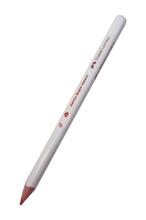 Jumbo Kırmızı Kalem 1 Adet  Kırmızı Başlık Kalemi Üçgen Kırmızı Renk Kurşun Kalem İlk Kalemim