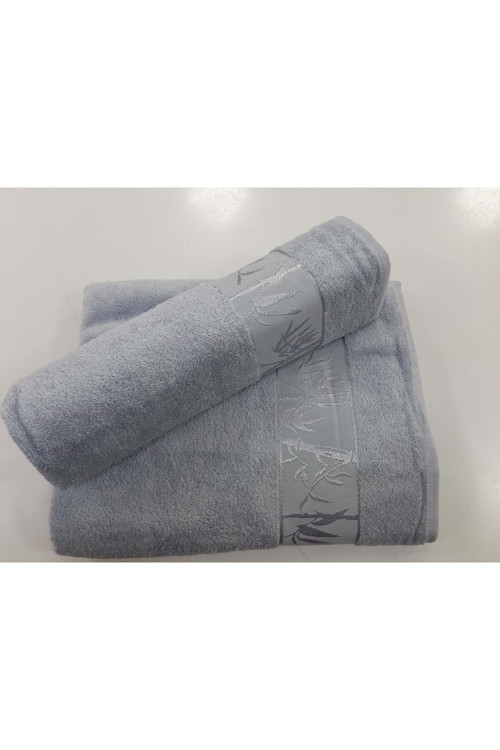 Bambu Gri 2Li Banyo Havlu Takımı