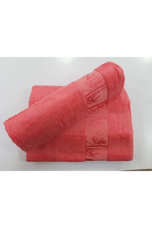 Nar Çiçeği Bambu 2'Li Banyo Havlu Takımı