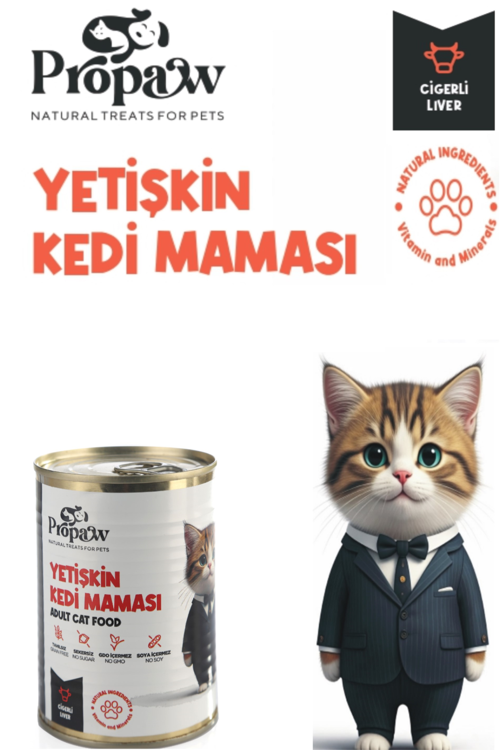 Kedi Yaş Mama Ciğerli Konserve Jöleli Premium Parça Etli Yemek Besleyici Tahılsız Temiz İçerik 