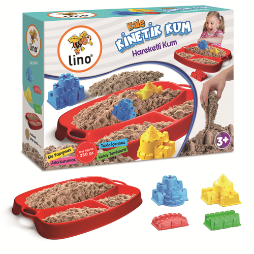 KİNETİK KUM SETİ KALE TEMALI (350 GR KUM+TEPSİ+4 KALIP)
