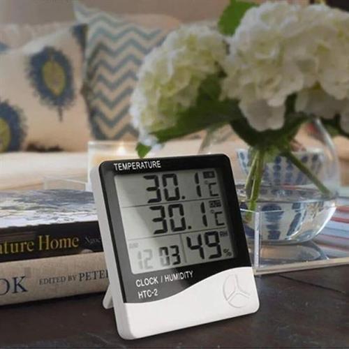Büro Ev Ofis için Saat Alarmlı Ortam Sıcağı Nemi Ölçen LCD Ekranlı Termometre