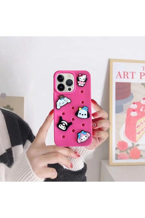 İphone 14 Pro Premium Tasarım Hello Kitty Jel Silikon Kılıf