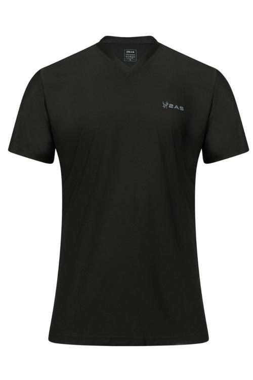 Elba V Yaka T-shirt Siyah