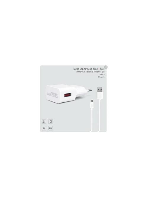 SG12 15W 3.1A USB to Micro Kablo Hızlı Şarj Cihazı Seti