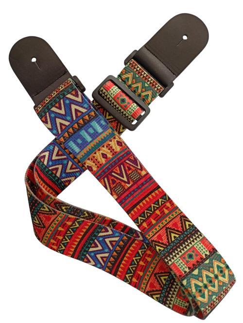 Rj200-C4 Gitar Askısı Deluxe Teal Guitar Strap Deri Başlıklı 2 Katlı