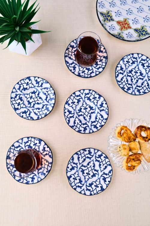 Porselen Mia Çay Tabak Takımı 12cm 6 Parça FLY6ÇTPRS1210