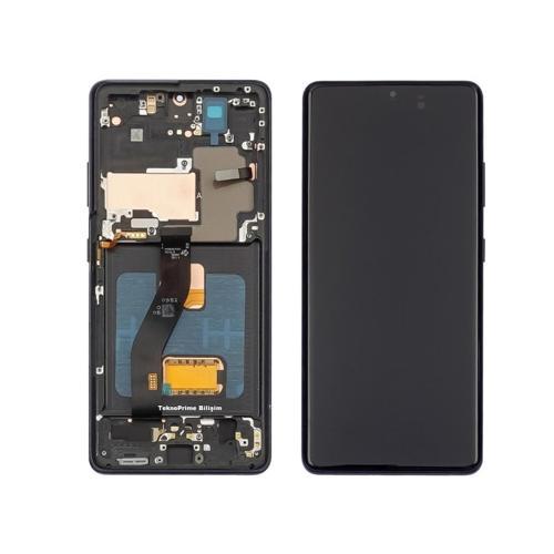 Samsung Galaxy S21 Ultra ile Uyumlu Oled Ekran Dokunmatik SM-G998B Siyah