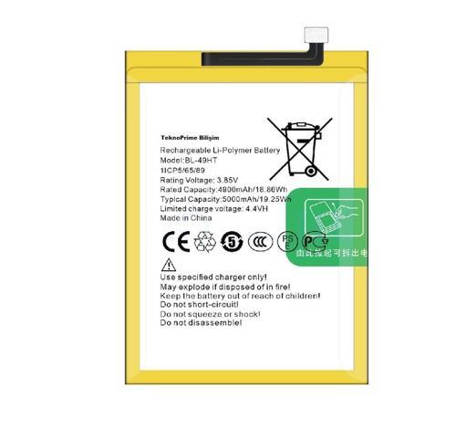 Tecno Spark 6 ile Uyumlu İthal Pil Batarya KE7 BL-49HT
