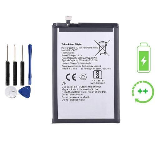 Tecno Spark 7 Pro İle Uyumlu Güçlendirilmiş İthal Pil Batarya KF8 BL-58CT