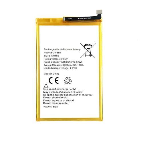 Tecno Pouvoir 4 Pro İle Uyumlu İthal Pil Batarya LC8 BL-58BT