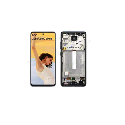 Samsung Galaxy A52 4G A525 İle Uyumlu Lcd Ekran Dokunmatik Tam Ekran Çıtalı