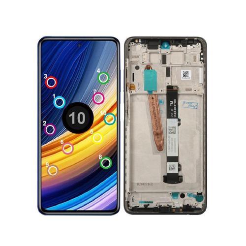 Xiaomi Poco X3 Pro ile Uyumlu Lcd Ekran Dokunmatik Çıtalı M2102J20SG