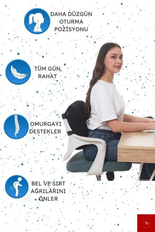 Ortopedik Bel Minderi Bel Yastığı Oto Araç Koltuk Ofis Bel Minderi