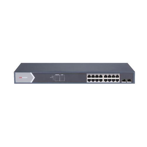 DS-3E0518P-E/M 16 Port 2 Port SFP Uplink Rackmount Poe Switch Yönetilemez