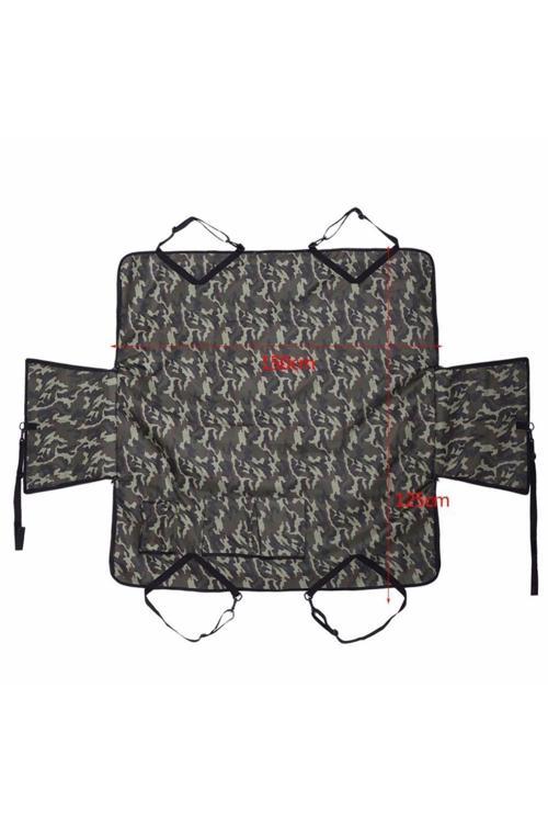 Kamuflaj Desenli Araç Içi Köpek Örtüsü Arka Koltuk Havuzlu Su Geçirmez