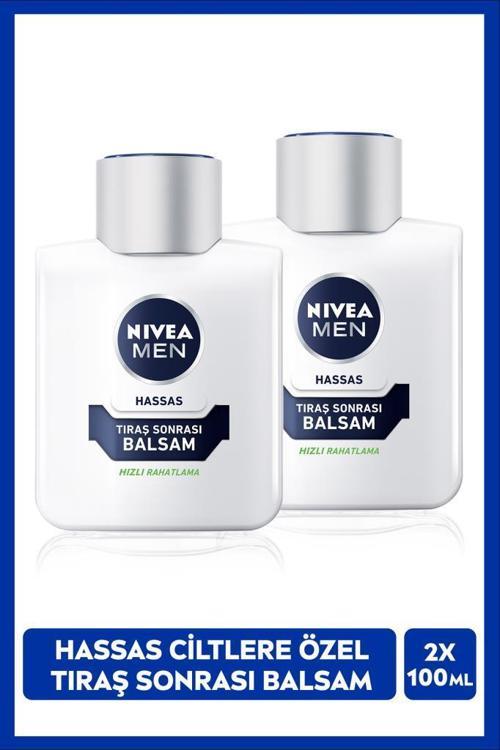MEN Erkek Hassas Cilt Tıraş Sonrası Balsam 100ml, Alkolsüz, Tahriş ve Kızarıklık Karşıtı, X2 Adet