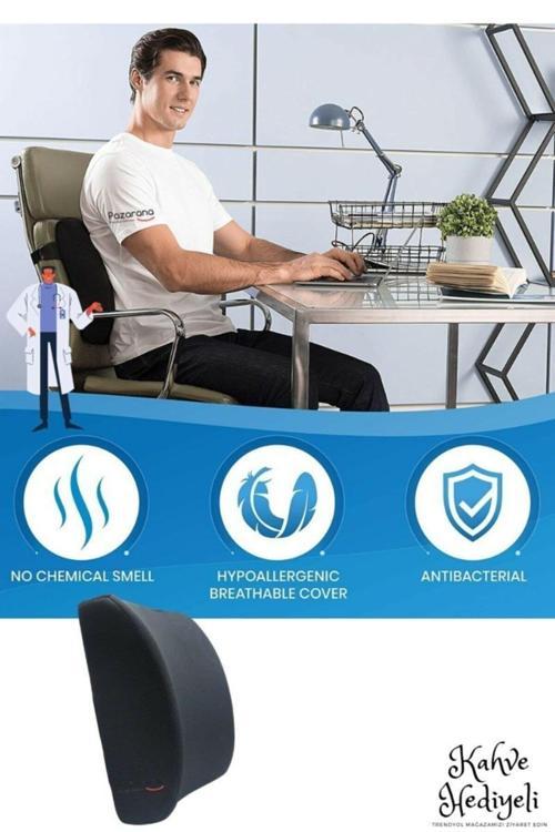Ortopedik  Sandalye Koltuk Ofis Araba Oto Araç Bel Destek Yastığı Sırt Desteği Minderi