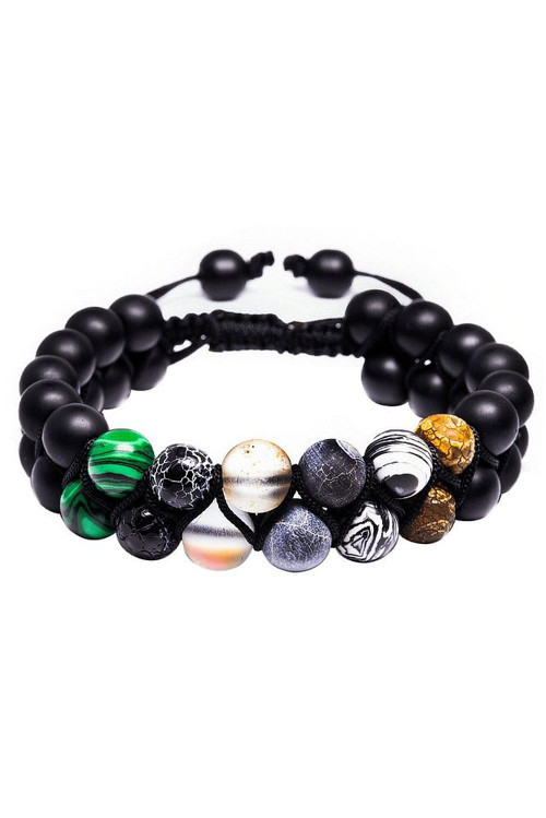 Sertifikalı Zihin Açıcı Sakinleştirici Bilekliği -Ametist Labradorit Jasper Akuamarin Kuvars Turkuaz