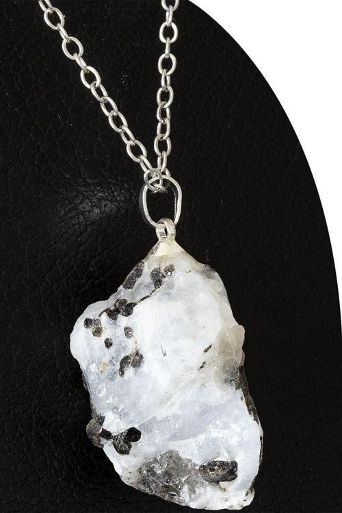 Sertifikalı Ham İşlenmemiş Gerçek Ay Taşı Kolye