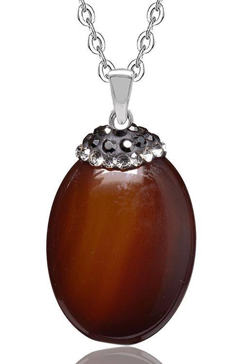 Sertifikalı Kızıl Yemen Akik Taşı Kolye