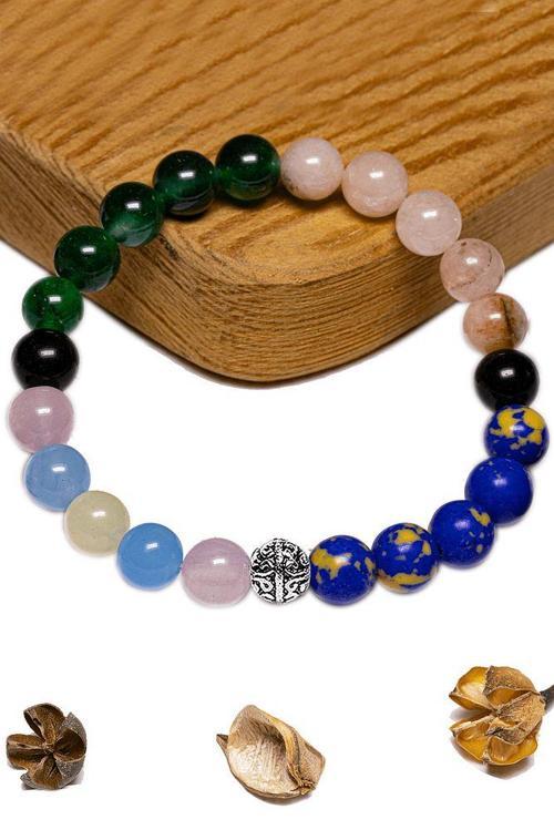 Sertifikalı Terazi Burcu Doğal Taş Bileklik - Gümüş Aparatlı