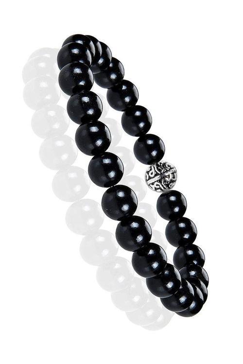 Sertifikalı Gümüş Aparatlı Doğal Obsidyen Taşı Bileklik