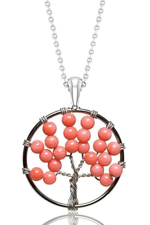 Sertifikalı Yakut Taşı Hayat Ağacı Kolye