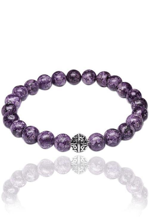 Sertifikalı Gerçek Çeroit Taşı Bileklik - Gümüş Aparatlı