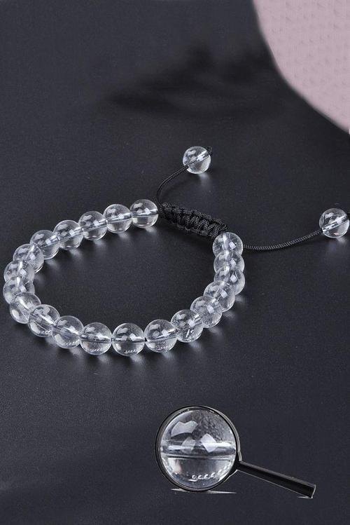 Sertifikalı A Kalite Şeffaf Doğal Kristal Kuvars Taşı Bileklik