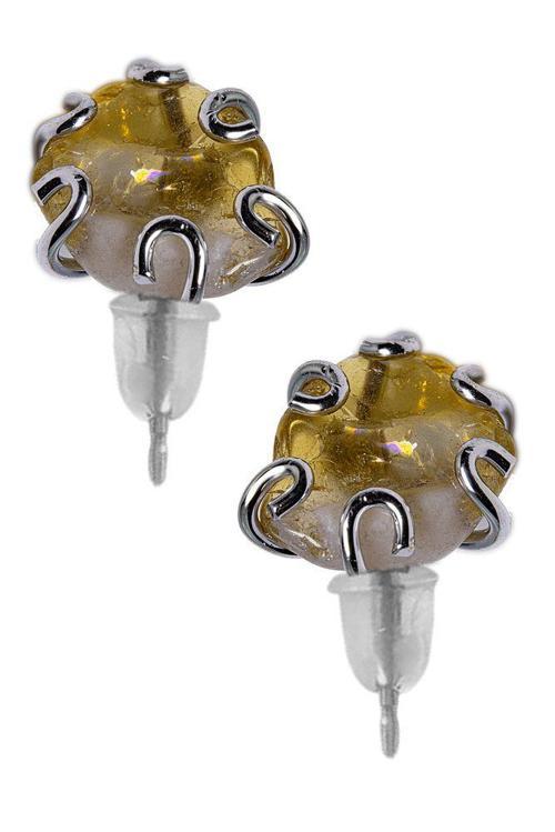 Sertifikalı Sitrin Taşı Doğal Taş Küpe