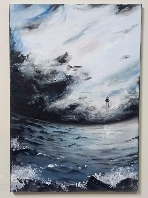 el yapımı imzalı tablo 35x50 cm