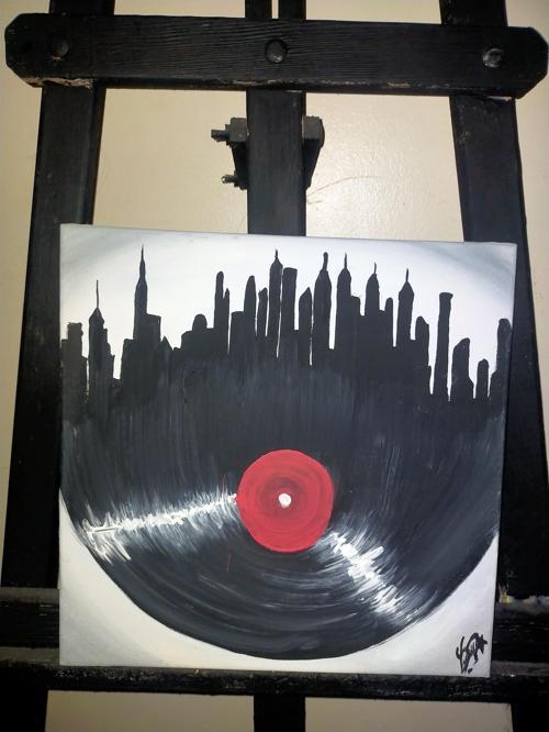 el yapımı imzalı tablo 35x50 cm